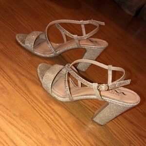 Sparkly silver/golden heels